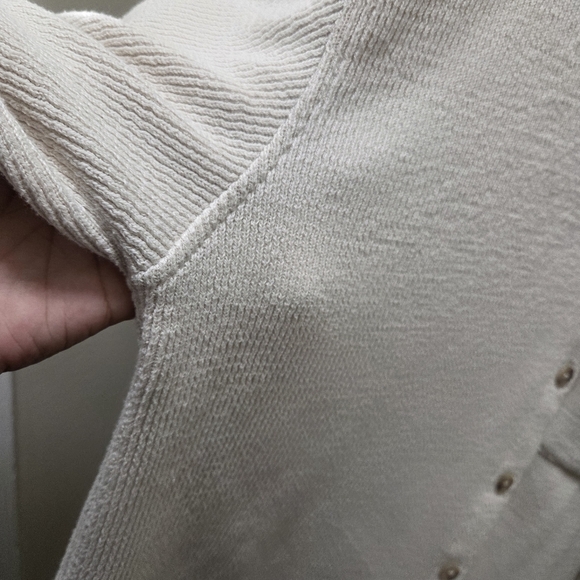 OAK + FORT Oversized Cotton Blend Cream Button-Up Shacket - Picture 2 of 7